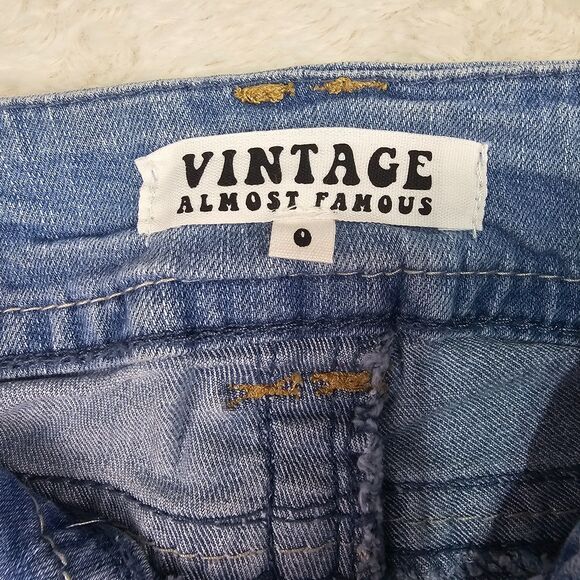 Vintage Almost Famous Distressed Skinny Jeans Light Wash Women's Size 0 - Picture 6 of 15